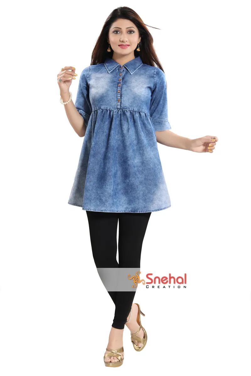 jeans frock top