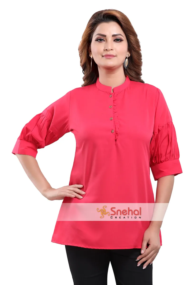 pink tunic top womens