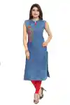 Zesty-Denim-Fabrics-Sleeveless-Tunic-with-Red-Embroidery