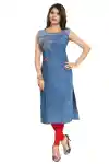 Denim-Light-Blue-Fabric-Sleeveless-Tunic-with-Red-and-Beige-Embroidery-for-Casual-Wear