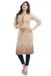 DESIGNER-BEIGE-RAYON-PRINT-LONG-KURTI