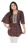 Beauteous-Blue-Silky-Print-Chickan-Embroidery-Short-Tunic