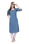 Denim-Kurti-With-Patchwork-And-Thread-Work